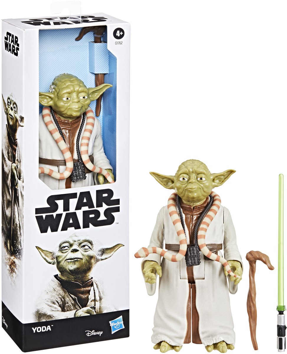 Hasbro star wars titan hero série yoda figurine accessoires (échelle 12)