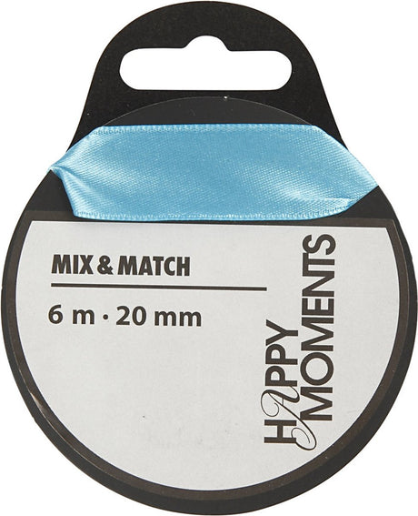 Creativ Company Satin Ribbon clair bleu, 15m