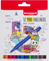 Bruynzeel fineliner mini set 12 couleurs