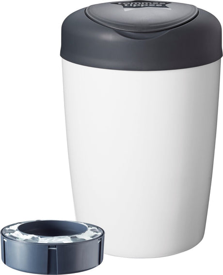 Tommee tippee simplee sangenic diaper bin - for up to 23 diapers - 1 refill cassette - white