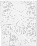 Creativ company toile de peinture avec impression, paysage floral, d: 1,6 cm, format 24x30 cm, 360 g, 1 pièce