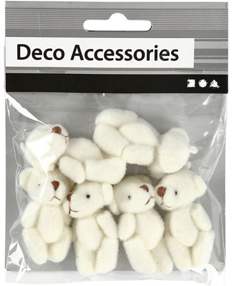 Mini ours Creativ company, dim. 4x2,5 cm, 6 pièces, 1 boîte