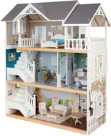 Small foot - maison de poupée villa urbaine en bois avec accessoires, 13 pcs.