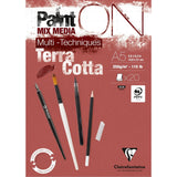 Clairefontaine • papier painton techniques mixtes 250g a5 terre cuite 20x