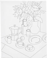 Creativ company toile à peindre avec impression, table de petit-déjeuner, d : 1,6 cm, dimensions 24x30 cm, 360 g, 1 pièce