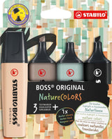 Stabilo boss original - surligneur - set 4 pièces - naturecolors