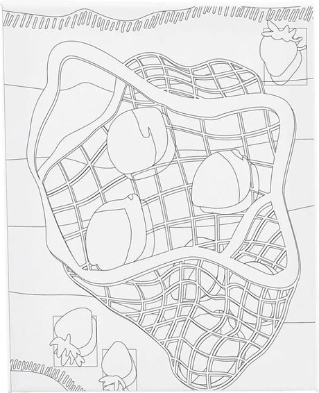 Creativ company toile de peinture avec impression, agrumes, d: 1,6 cm, format 24x30 cm, 360 g, 1 pièce