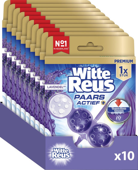 Bloc WC géant blanc bloc WC actif violet 50g - blocs toilettes - pack économique - 10 pièces