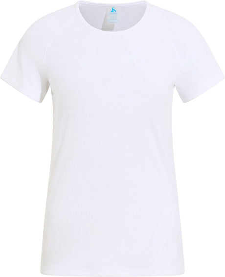 Odlo chemise de base active légère à col rond et manches courtes - femme - blanc - m