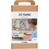 Creativ company hobby set pastel à l'huile, fleurs, différentes couleurs, 1 boîte
