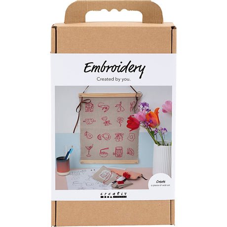 Creativ company hobby set broderie, décoration à suspendre, lin, 1 boîte