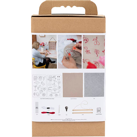 Creativ company hobby set broderie, décoration à suspendre, lin, 1 boîte