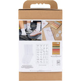 Creativ company hobby set broderie, chaussettes, blanc, 1 boîte