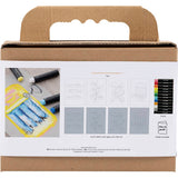 Creativ company mini hobby set pastel à l'huile, gris, blanc, 1 boîte