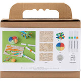 Creativ company mini hobby set décoration, dinosaure, rouge, bleu, vert, orange, 1 boîte