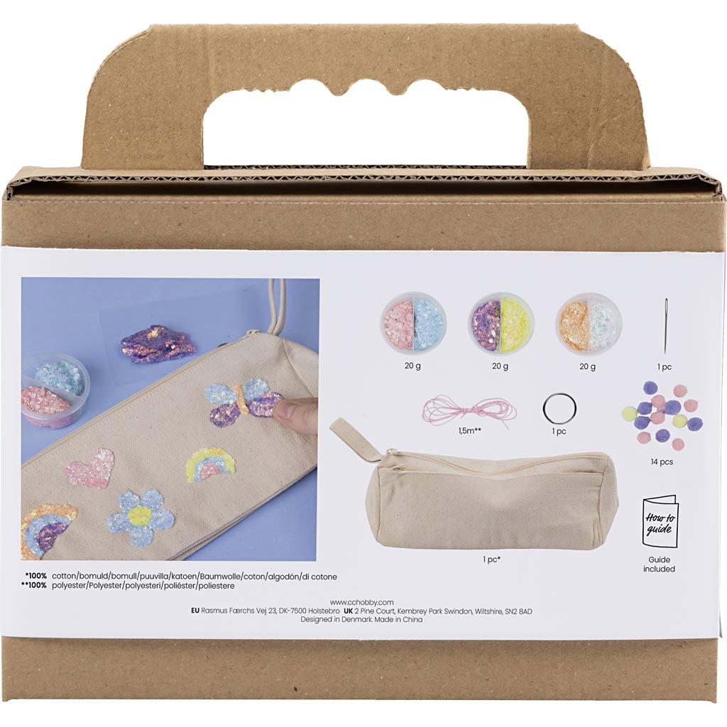 Creativ company mini hobby set décoration, trousse, couleurs pastel, 1 boîte
