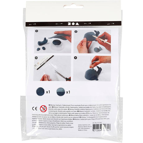 Creativ company cc mini kit créatif baleine avec veau