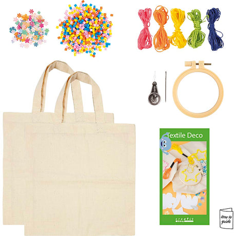 Creativ company my craft station décoration textile, diverses couleurs, 1 boîte