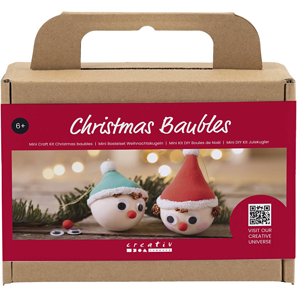 Creativ company mini hobby set Boules de Noël, nains rouges et verts, 1 boîte