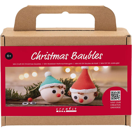 Creativ company mini hobby set Boules de Noël, nains rouges et verts, 1 boîte