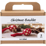 Creativ company hobby set Boules de Noël, macramé, Noël rouge, 1 boîte