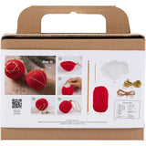 Creativ company hobby set crochet, boules de Noël, rouge, 1 boîte