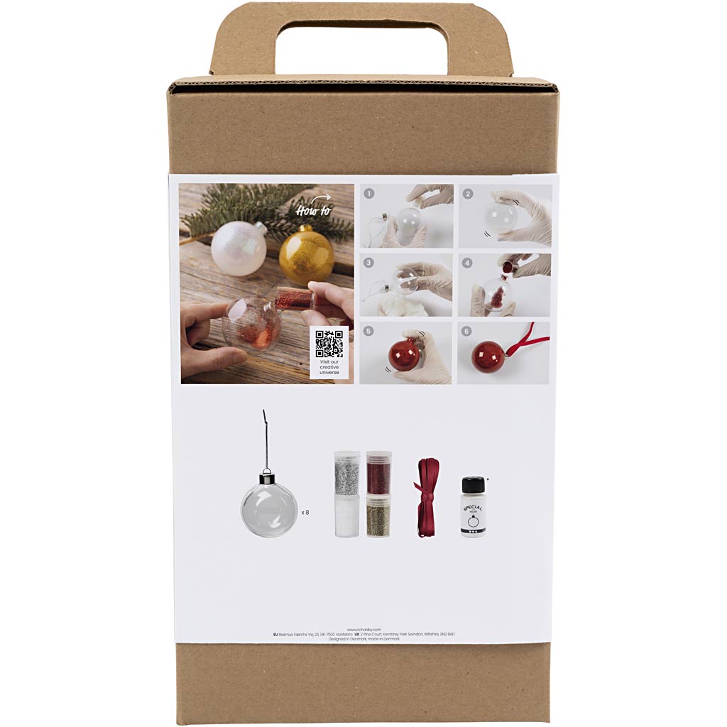 Creativ company hobby set Boules de Noël, paillettes, 1 boîte