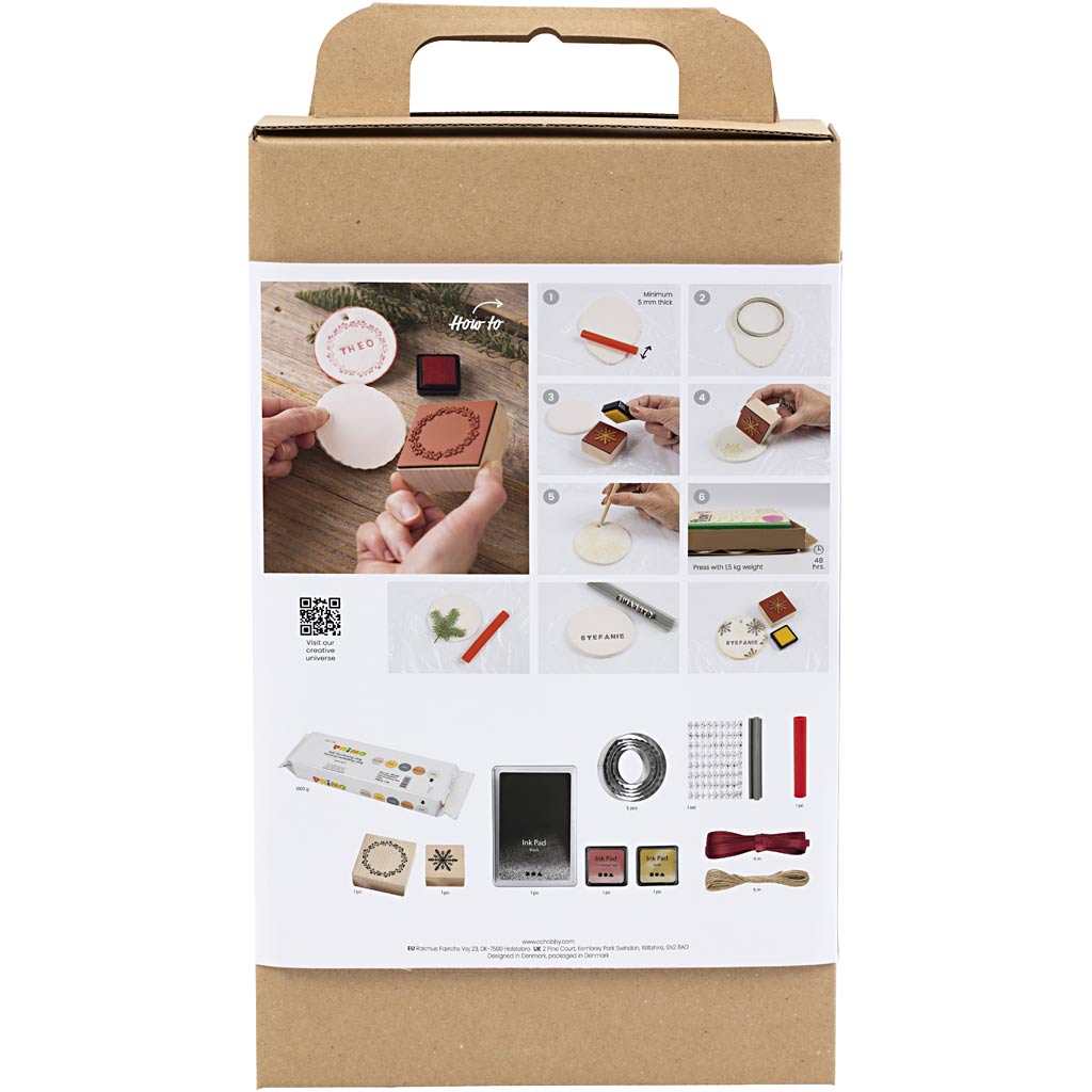 Creativ company hobby set décorations de Noël, argile auto-durcissante, 1 boîte