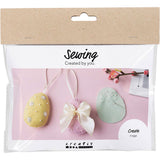 Creativ company mini kit de loisirs couture, œufs de Pâques, couleurs pastel, 1 boîte