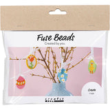 Creativ company mini kit de loisirs perles à repasser, décorations d'œufs à suspendre, différentes couleurs, 1 boîte