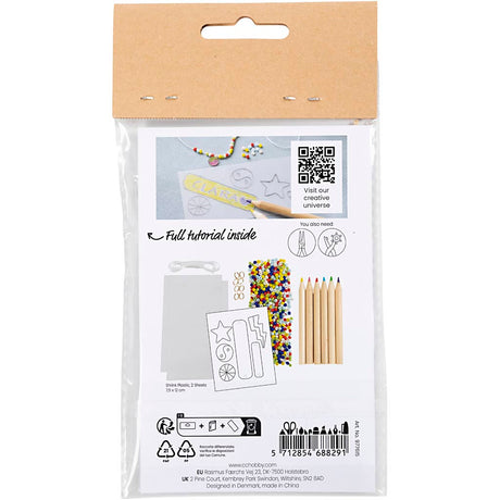 Creativ Company Mini Hobbyset Jewelry Shrink Film Bracelets jaune