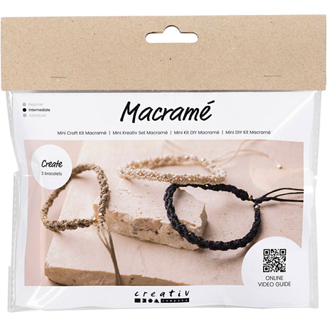 Https : www.cchobby.nl mini-hobbyset-macrame-bracelet-noir-olive marron-sable couleur-1-box