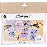 Creativ company mini hobby set décoration, échantillon de collage, bleu pastel, vert pastel, rose pastel, violet pastel, 1 boîte