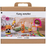 Creativ company maxi boîte créative monstres rigolos, différentes couleurs, 1 boîte