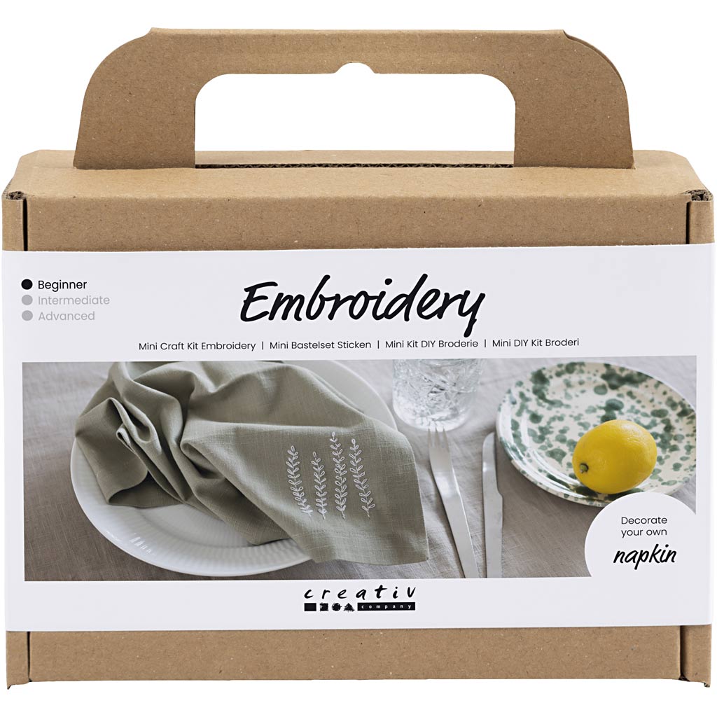 Creativ Company Mini Hobbyset broderie Servit Dusty Green