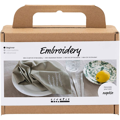 Creativ Company Mini Hobbyset broderie Servit Dusty Green