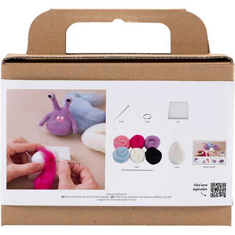 Creativ Company Mini Hobbyset aiguille en feutre monstre