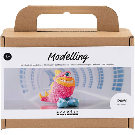 Entreprise créative https: www.cchobby.nl mini-hobbyset-boetseren-monster-freddy-neon-roze-1-doos
