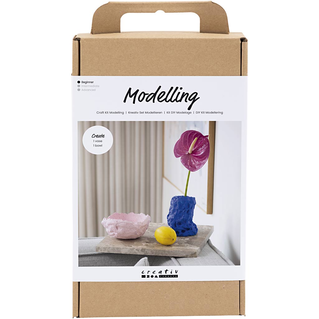 Creativ company kit de modélisme, vase et bol, 1 boîte