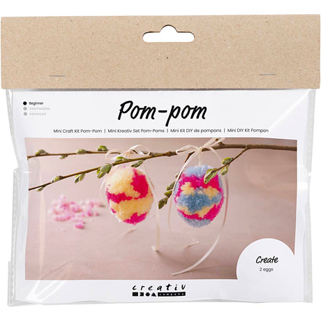 Creativ Company Mini Hobbyset Pompom Ei, 2e.