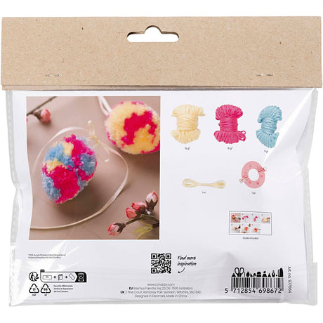 Creativ Company Mini Hobbyset Pompom Ei, 2e.