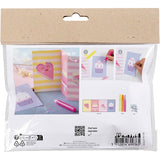 Creativ company mini hobby set décoration, gâteaux, rose pastel, violet pastel, jaune pastel, 1 boîte