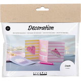 Creativ company mini hobby set décoration, gâteaux, rose pastel, violet pastel, jaune pastel, 1 boîte