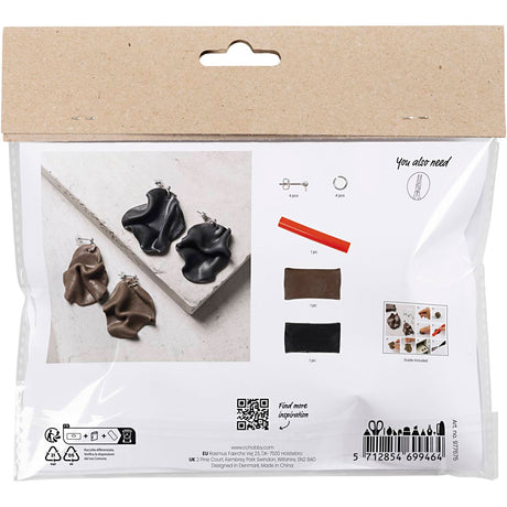 Creativ company mini hobby set bijoux, boucles d'oreilles courbées, 1 boîte
