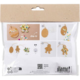 Creativ company mini hobby set décoration, œuf et poulet, noir, marron, blanc, différentes couleurs, 1 boîte
