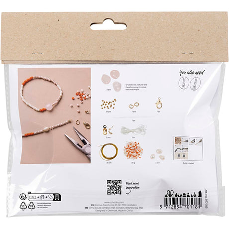 Https : www.cchobby.nl mini-hobbyset-jewelry-rose-quartz-necklace-and-bracelet-1-box