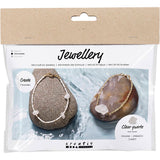 Creativ company mini hobby set bijoux, bracelet avec cristal de roche, 1 boîte