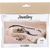 Creativ company mini ensemble de bijoux de passe-temps, collier cool, harmonie noire, 1 boîte