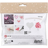 Creativ company mini hobby set perles à repasser, coeurs de Noël, rose, rose clair, rouge primaire, blanc, 1 boîte