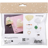 Creativ company mini set de loisirs couture, cœurs, blanc cassé, 1 boîte